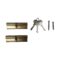Yale 6 Pin Euro Profile Cylinder Lock Brass 45/55 (100mm) Keyed Alike in pairs