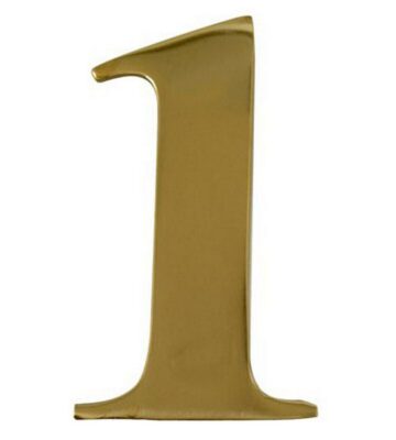 3” Brass Door Numeral 1