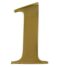 3'' Brass Door Numeral 1