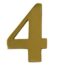 3'' Brass Door Numeral 4