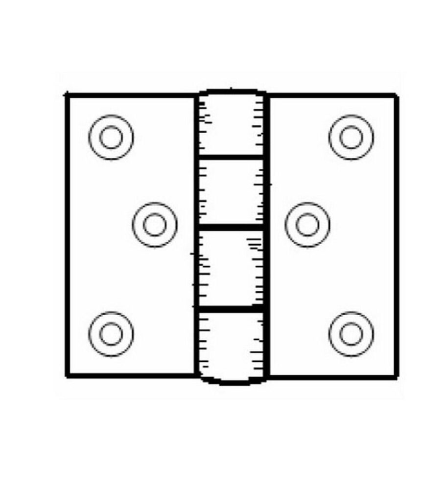 216 Baton Rod Hinge Polished Brass (pair) - Image 4