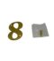 3'' Brass Door Numeral 8
