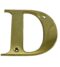 3'' Brass Letter D