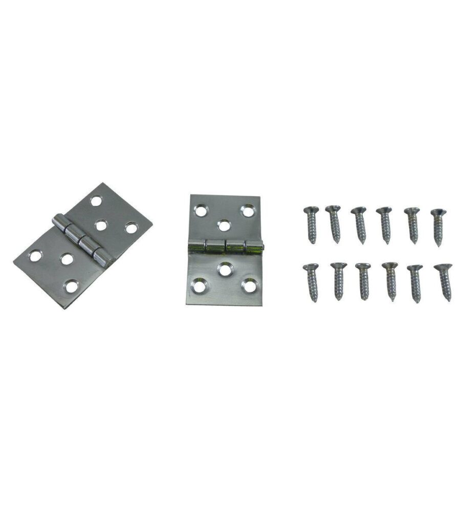 216 Baton Rod Hinge Polished Chrome Plated (pair) - Image 3