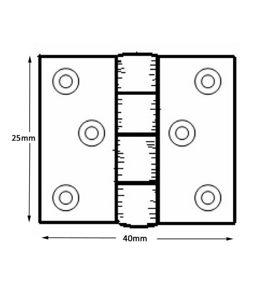 216 Baton Rod Hinge Polished Chrome Plated (pair) - Image 4