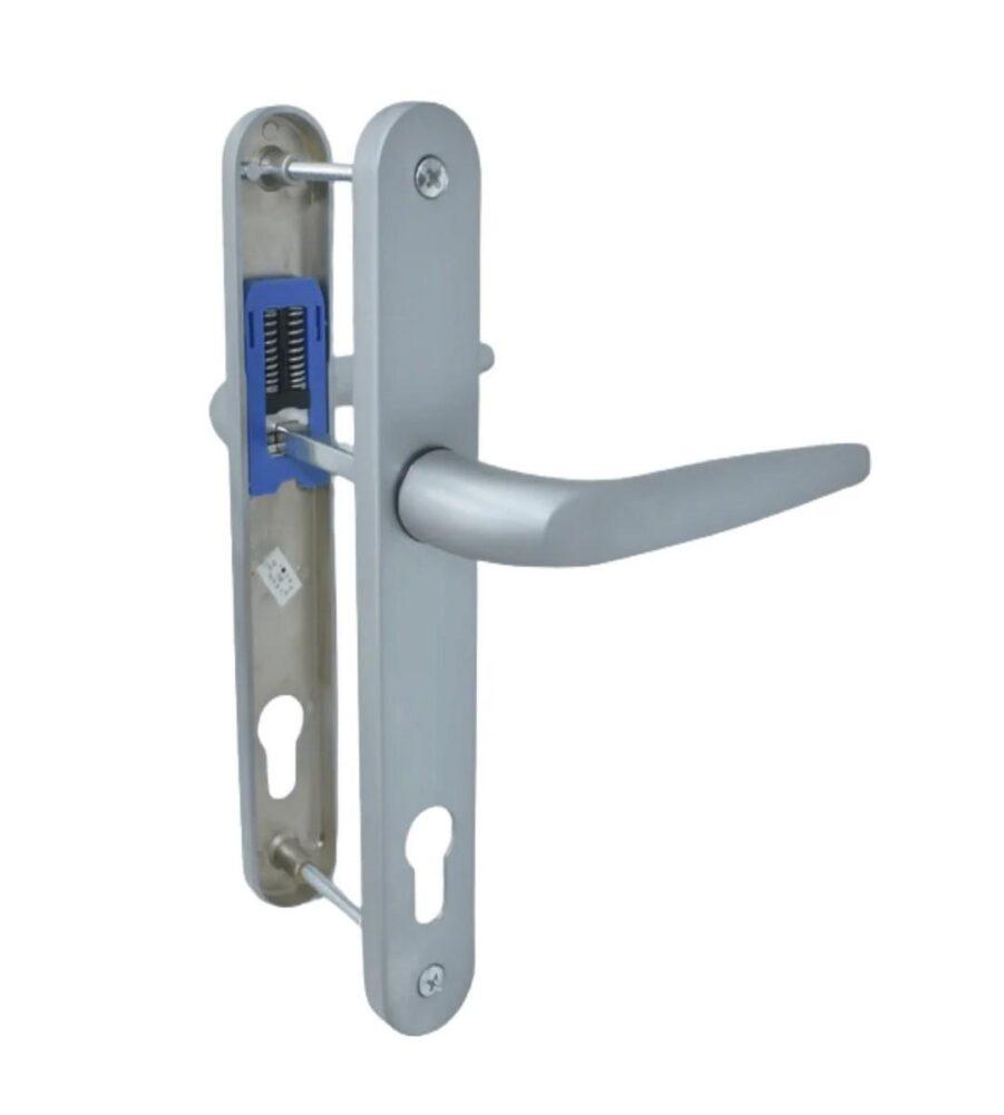 Trojan 0750-2001-SL LONG Backplate Satin Chrome Lever/Lever
