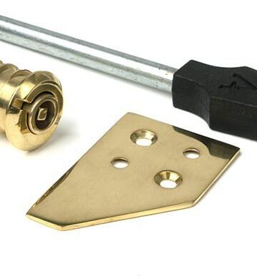 From The Anvil Polished Brass Key-Flush Sash Stop