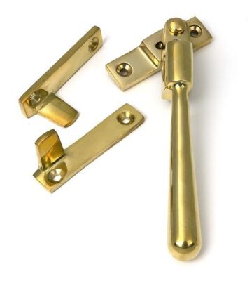From The Anvil Polished Brass Night-Vent Locking Newbury Fastener
