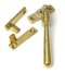From The Anvil Polished Brass Night-Vent Locking Newbury Fastener