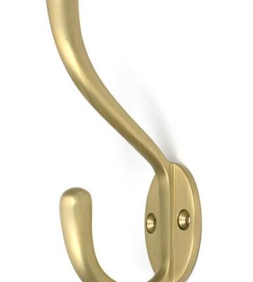 From The Anvil Satin Brass Newbury Hat & Coat Hook