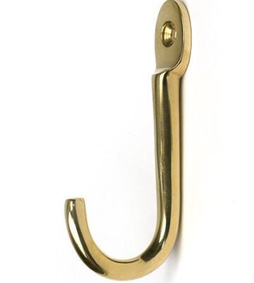 From The Anvil Polished Brass Traditional Coat Hook