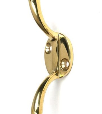 From The Anvil Polished Brass Newbury Cleat Hook
