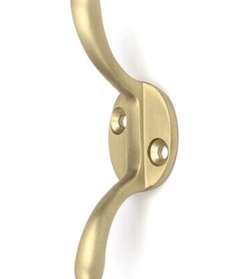 From The Anvil Satin Brass Newbury Cleat Hook