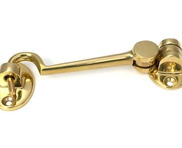 From The Anvil Polished Brass 4″ Cabin Hook