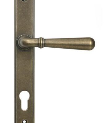 From The Anvil Burnished Brass Newbury Slimline Lever Espag. Lock Set