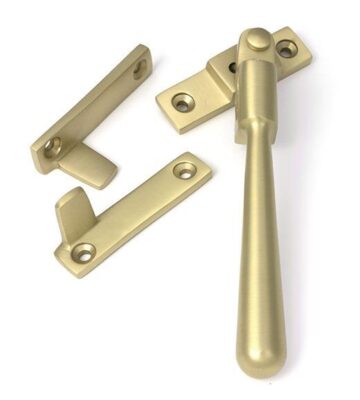 From The Anvil Satin Brass Night-Vent Locking Newbury Fastener