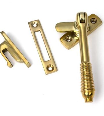 From The Anvil Polished Brass Locking Reeded Fastener