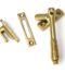 From The Anvil Polished Brass Locking Reeded Fastener