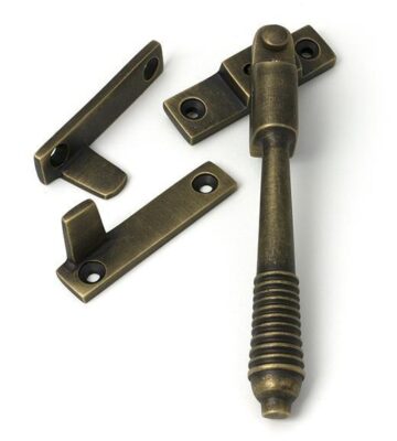 From The Anvil Burnished Brass Night-Vent Locking Reeded Fastener