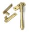 From The Anvil Satin Brass Night-Vent Locking Reeded Fastener