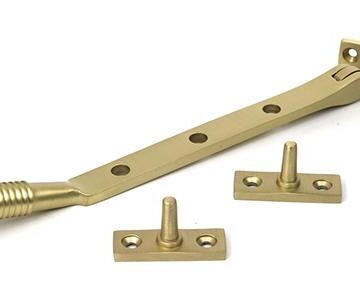 From The Anvil Satin Brass 8″ Reeded Stay