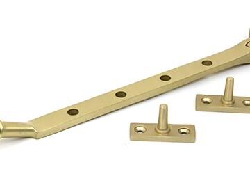 From The Anvil Satin Brass 10″ Reeded Stay