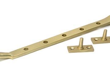 From The Anvil Satin Brass 12″ Reeded Stay