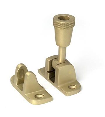 From The Anvil Satin Brass Brompton Brighton Fastener (Radiused)