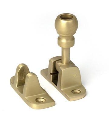 From The Anvil Satin Brass Mushroom Brighton Fastener (Radiused)