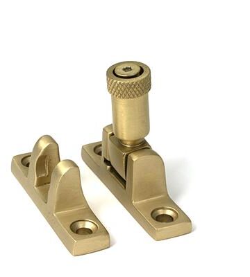 From The Anvil Satin Brass Brompton Brighton Fastener – Narrow (Square)