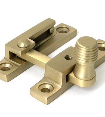 From The Anvil Satin Brass Beehive Quadrant Fastener – Narrow