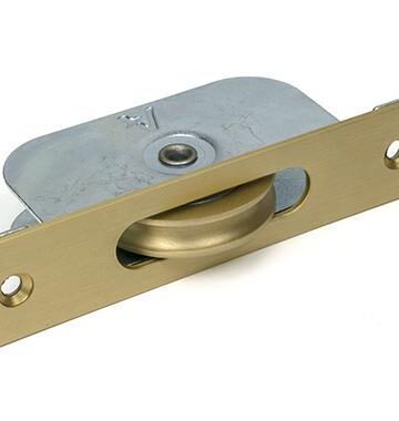 From The Anvil Satin Brass Square Ended Sash Pulley 75kg