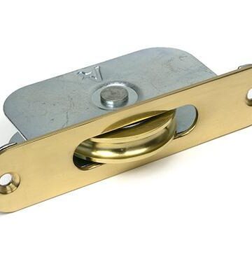From The Anvil Lacquered Brass Radiused Sash Pulley 75kg