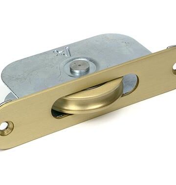 From The Anvil Satin Brass Radiused Sash Pulley 75kg