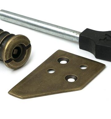 From The Anvil Burnished Brass Key-Flush Sash Stop