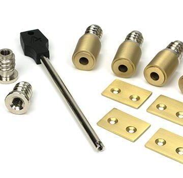 From The Anvil Satin Brass Secure Stops (Pack of 4)