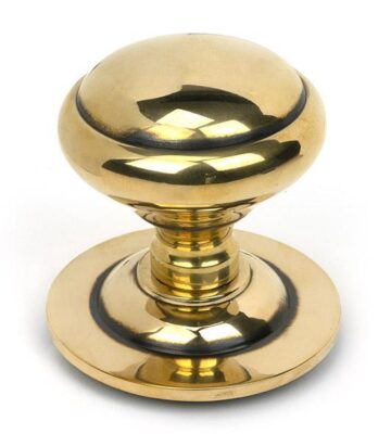From The Anvil Aged Brass Round Centre Door Knob