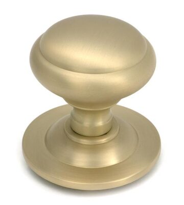 From The Anvil Satin Brass Round Centre Door Knob
