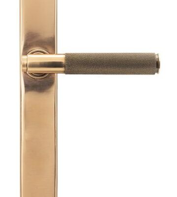 From The Anvil Polished Bronze Brompton Slimline Lever Espag. Latch Set