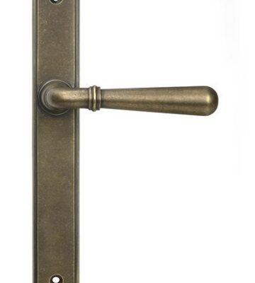 From The Anvil Burnished Brass Newbury Slimline Lever Espag. Latch Set