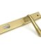 From The Anvil Satin Brass Reeded Slimline Lever Espag. Lock Set
