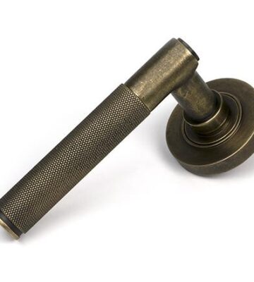 From The Anvil Burnished Brass Brompton Lever on Rose Set (Plain)