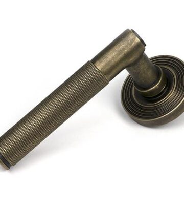From The Anvil Burnished Brass Brompton Lever on Rose Set (Beehive)