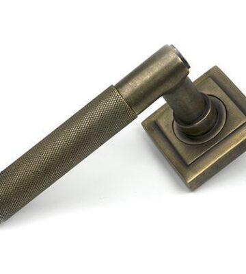 From The Anvil Burnished Brass Brompton Lever on Rose Set (Square)