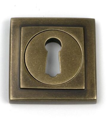 From The Anvil Burnished Brass Round Escutcheon (Square)