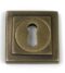 From The Anvil Burnished Brass Round Escutcheon (Square)