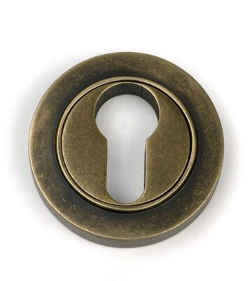 From The Anvil Burnished Brass Round Euro Escutcheon (Plain)