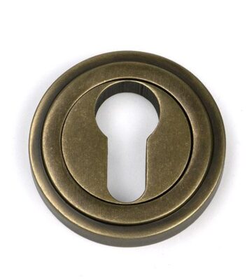 From The Anvil Burnished Brass Round Euro Escutcheon (Art Deco)