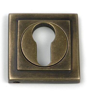 From The Anvil Burnished Brass Round Euro Escutcheon (Square)
