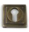 From The Anvil Burnished Brass Round Euro Escutcheon (Square)